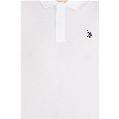 Erkek Beyaz Basic Polo Yaka Tişört