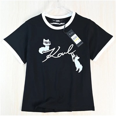 Женская хлопковая футболка КАР*Л 😎