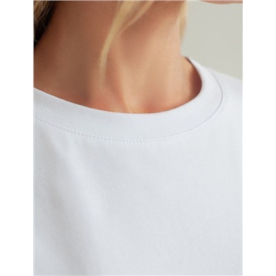 Футболка с принтом свободная эластичная из премиального хлопка