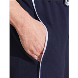 Прямые брюки с лампасами из эластичного футера двухнитки без начеса