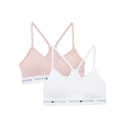 TOMMY HILFIGER Girl's 2-Piece Logo Band Bra Set