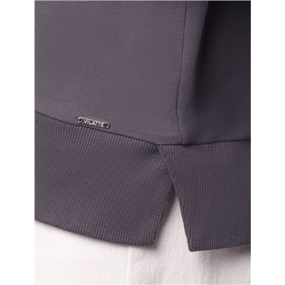 Свитшот из эластичного футера с авторским принтом