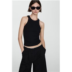 Top canalé algodón