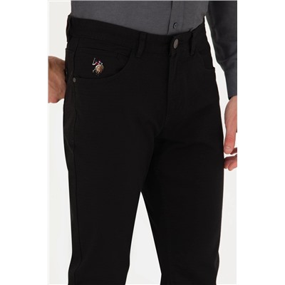 Erkek Siyah Kanvas Pantolon