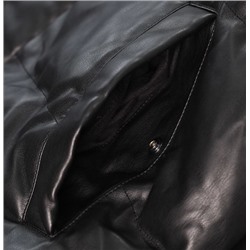 Мужская куртка  из искусственной кожи  с воротником-стойкой