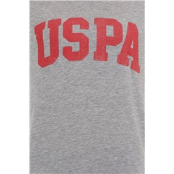 Kadın Gri Melanj Bisiklet Yaka Tişört