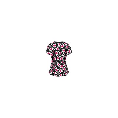 koi Scrubs Spots And Hearts Split Neck Print Top
