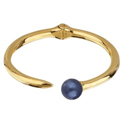 Браслет Гвоздь (Майорка черничная 12мм; покрытие золото), Есть комплект