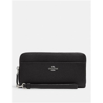 Accordion Zip Wallet With Wristlet Strap