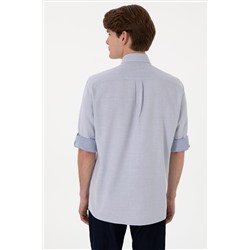 Erkek Lacivert Regular Fit Cepli Gömlek