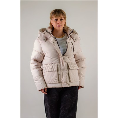 Демисезонная куртка с отделкой Квадраты арт.811