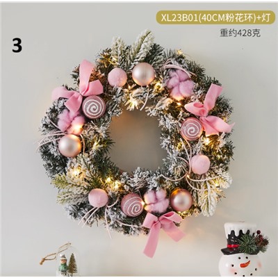 Венок с подсветкой. Украшение на дверь