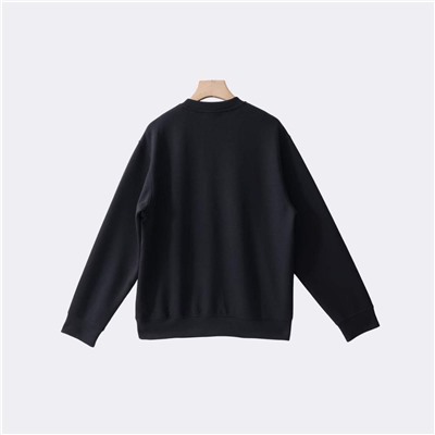 Мужской свитшот с небольшой вышивкой на груди логотипа бренда ЭМПОРИО АРМАН*И