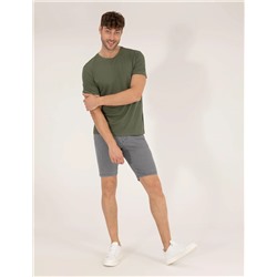 Haki Slim Fit Basic Tişört