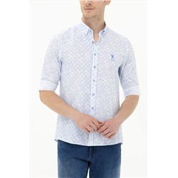 Erkek Mavi Uzun Kollu Gömlek