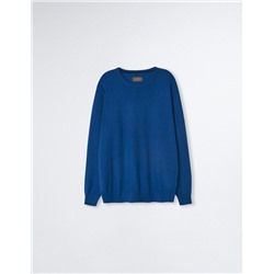 Knitted Jumper, Men, Blue