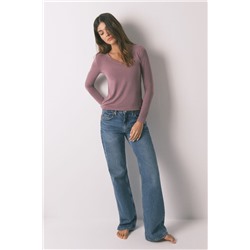 Camiseta punto súper suave rosa