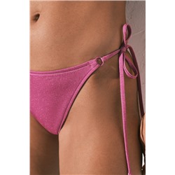 Braga bikini clásica tira rosa brillo