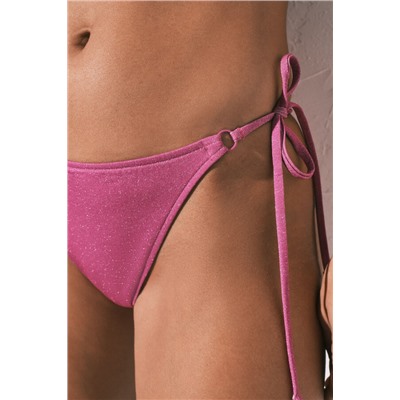 Braga bikini clásica tira rosa brillo