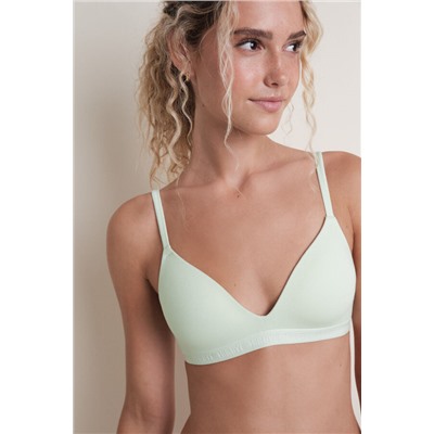 Sujetador triangular relleno fijo verde