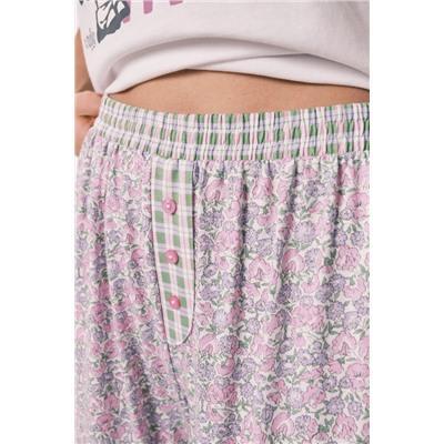 Pijama largo algodón Mafalda florecitas