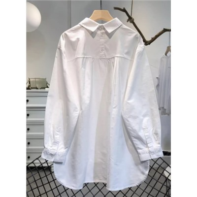 Свободная повседневная хлопковая  рубашка