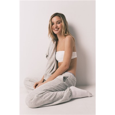 Sujetador top bandeau blanco