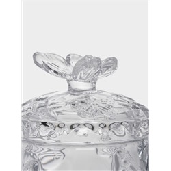Сахарница, 11 см, 120 мл, с ложкой, стекло/сталь, Бабочка, Butterfly