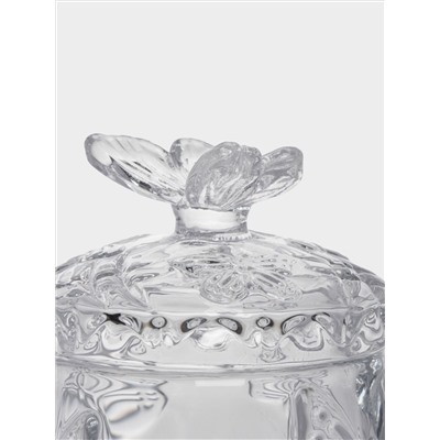 Сахарница, 11 см, 120 мл, с ложкой, стекло/сталь, Бабочка, Butterfly