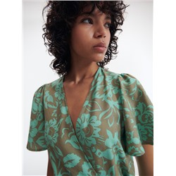 Viskose Kleid mit Muster