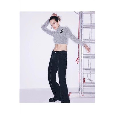TwistSimli crop bluz