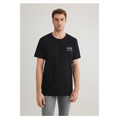 Mavi Jeans Baskılı Siyah Tişört Slim Fit / Dar Kesim 066841-900