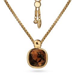 Кулон Триумф (кристаллы SW шоколад 12мм; покрытие золото) 76см, Есть комплект