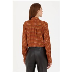 Kadın Turuncu Uzun Kollu Gömlek