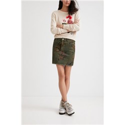 Minifalda de camuflaje floral