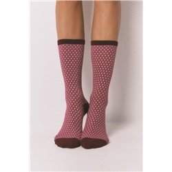 Calcetines largos lurex granate