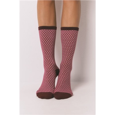 Calcetines largos lurex granate