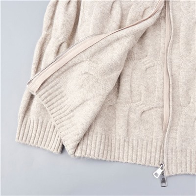 Вязаный кардиган на молнии с воротником-стойкой  РАЛЬ*Ф Л