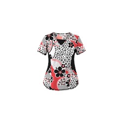 UA Garden Whimsy Poppy Print Scrub Top