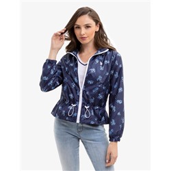 ALL OVER FLORAL PRINTED WINDBREAKER