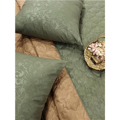 Комплект постельного белья с одеялом New Style КМ-029 хаки-охра