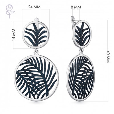 Серьги серебро 52933SU