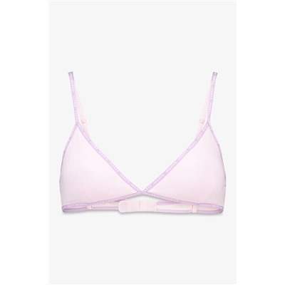 Sujetador triangular algodón copas extraíbles rosa