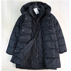 Плотное хлопковое пальто средней длины