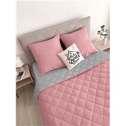 Комплект постельного белья с одеялом New Style КМ-019 серый-брусника