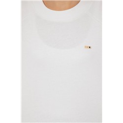 Kadın Ekru Bisiklet Yaka Sweatshirt