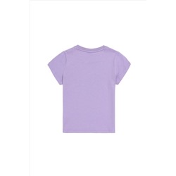 Erkek Çocuk Lila Basic Bisiklet Yaka Tişört