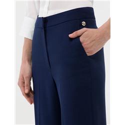 Lacivert Palazzo Pantolon