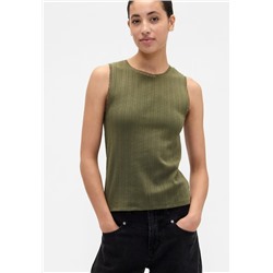 Sleeveless Pointelle Top