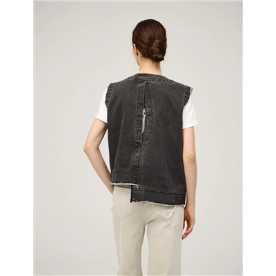 Серый жилет "Гранж"